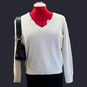 J.Crew Cream Cable Knit Sweater